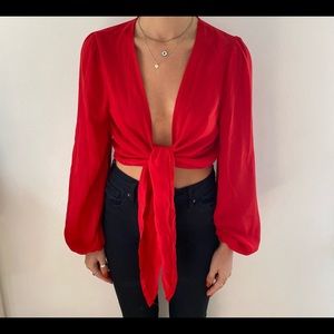 Nastygal Red Blouse